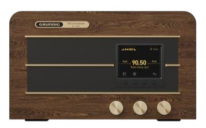 Heinzelmann Bluetooth DAB+, FM Arbeitsort Radio (Gold, Holz) 