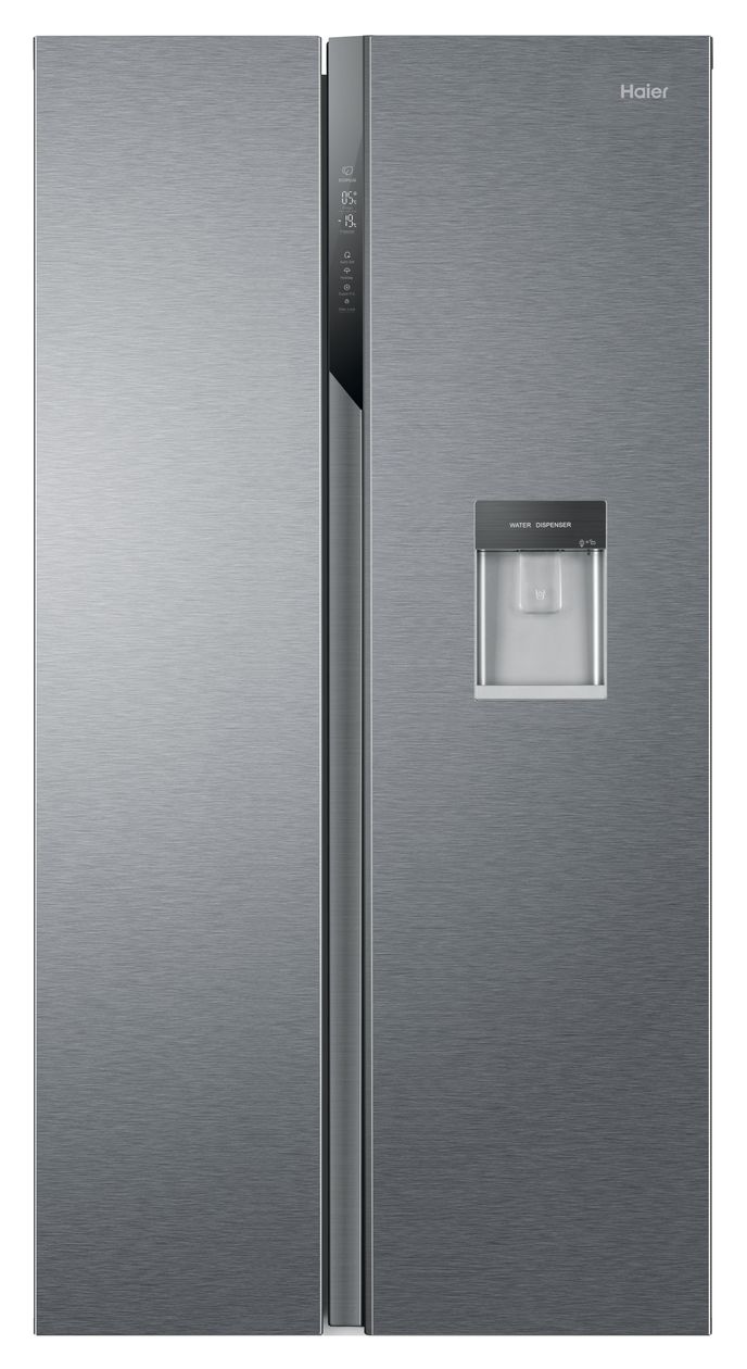 HSR3918EWPG Side-by-Side Kühl-/ Gefrierkombination 330 l / 191 l 317 kWh NoFrost 1775 mm x 908 mm  (Silber) 