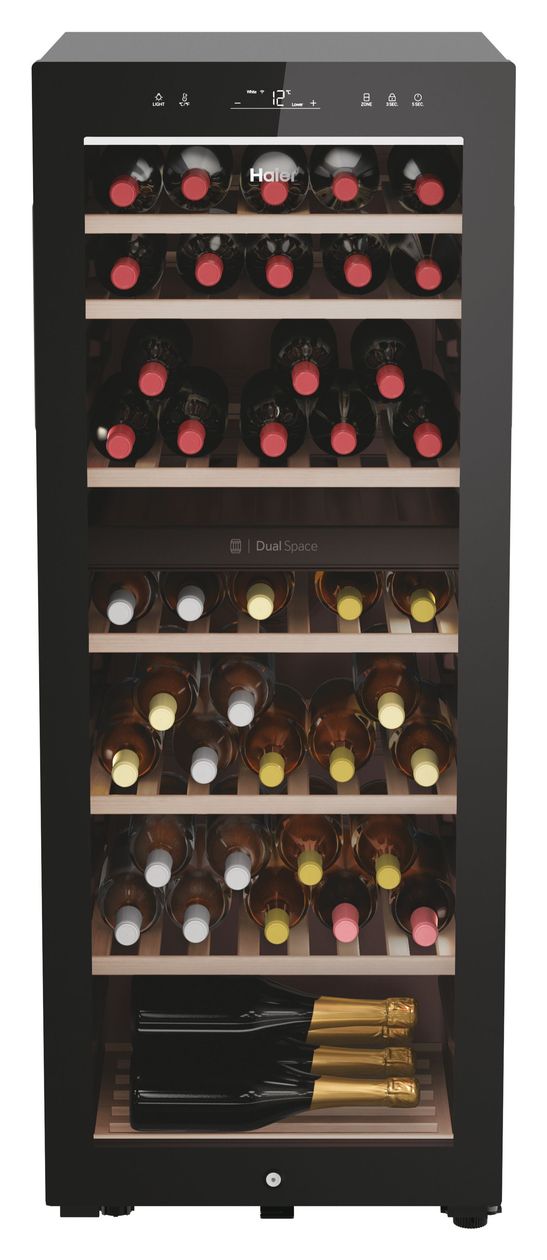 HWS77GDAU1 Weinkühler Freistehend EEK: G 2 Zonen 77 Flasche(n) 