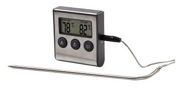 00111381 Digitales Bratenthermometer mit Timer Kabelsensor 