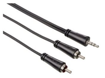 00122294 Audio-Kabel 3,5-mm-Klinken-Stecker - 2 Cinch-Stecker Stereo 0,75 m 