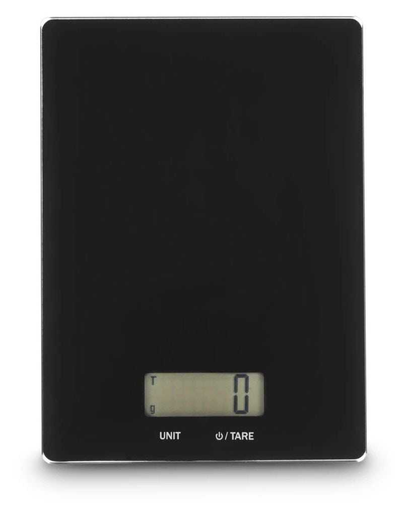 002913 Elektronische Küchenwaage bis 5 kg Genauigkeit 1 g  (Schwarz) 