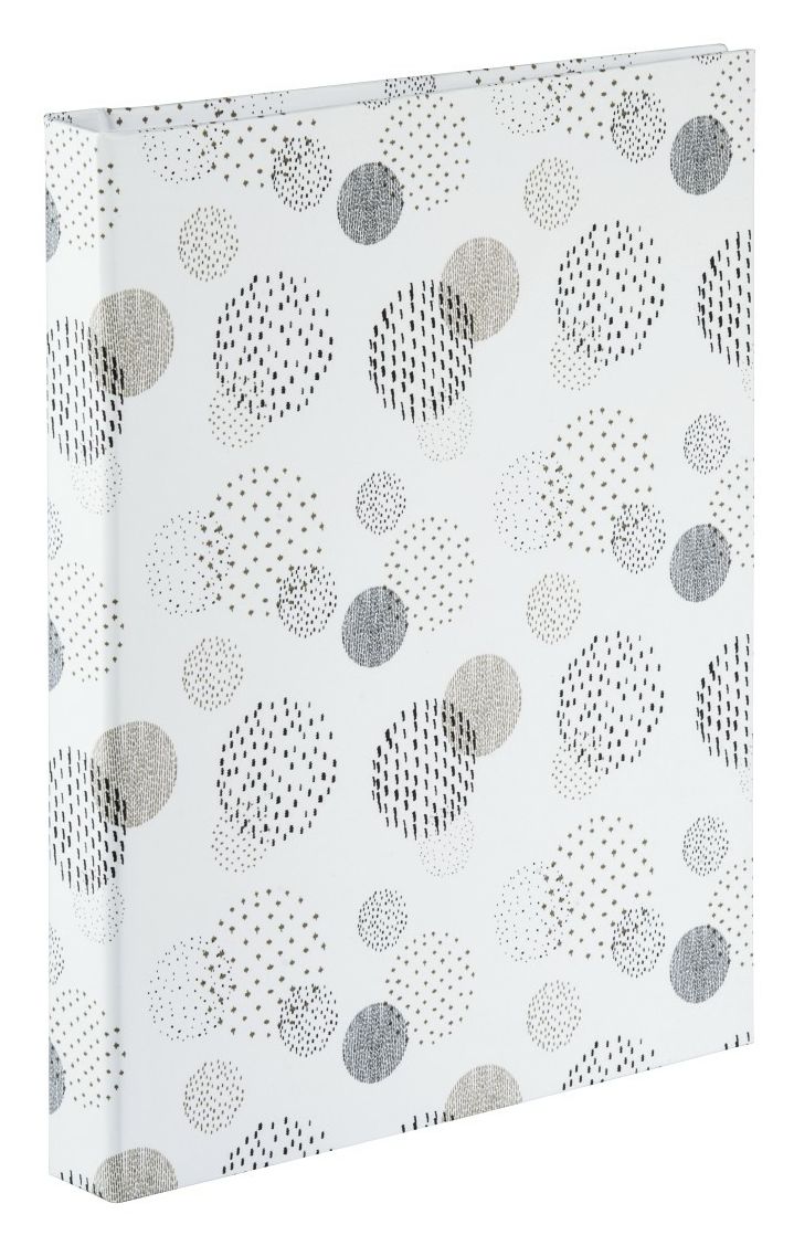 007244 Spiral-Album Graphic Dots 19 x 24,5 cm 40 Seiten  (Beige/Schwarz/Weiß) 