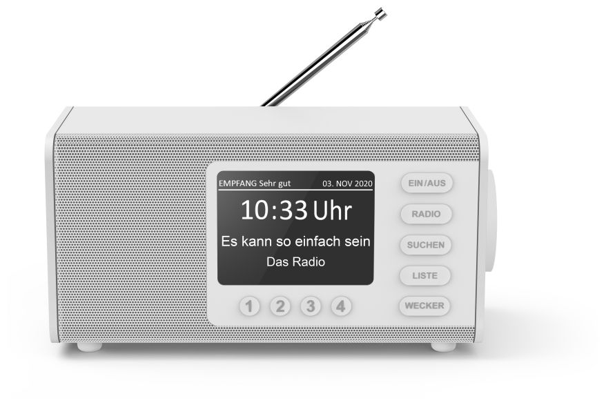 054241 DR1000DE DAB, DAB+, FM Persönlich Radio (Weiß) 