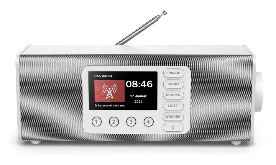 054263 DR2002 Bluetooth DAB, DAB+, FM Radio Persönlich  (Weiß) 