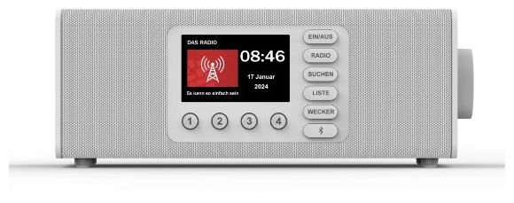 054299 DR2002BT Bluetooth DAB, DAB+, FM Persönlich Radio (Weiß) 
