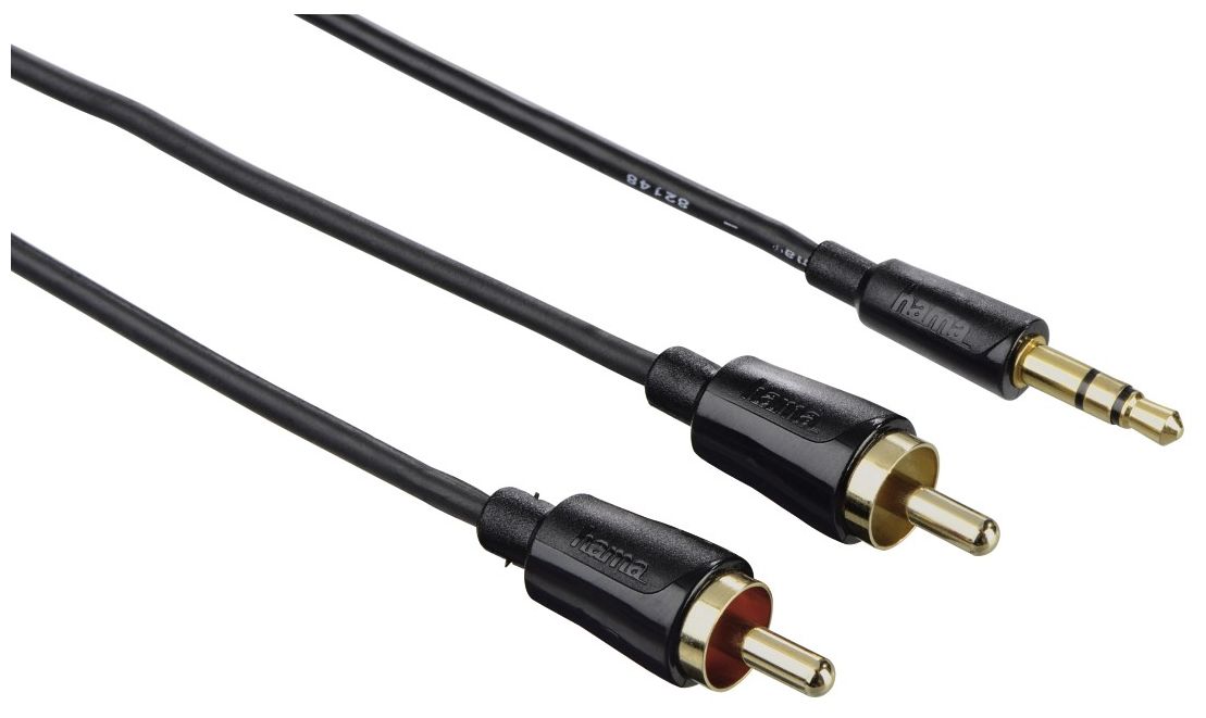 00181510 Audio-Kabel 3,5-mm-Klinken-St. Stereo - 2 Cinch-St. 1,5m 