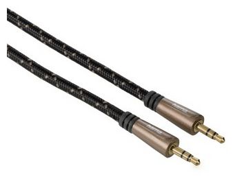 00122327 Audio-Kabel 3,5-mm-Klinken-St. - St. Stereo Metall vergoldet 1,5 m 