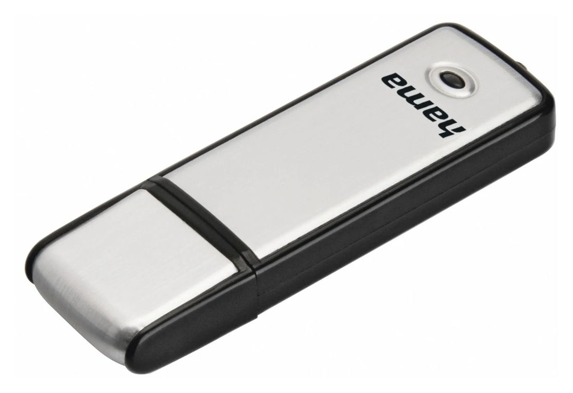 108074 Fancy USB Typ-A Stick 128 GB  (Schwarz, Silber) 