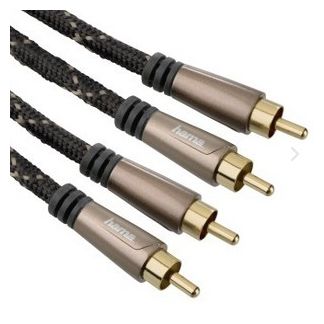 00122292 Audio-Kabel 2 Cinch-St. - 2 Cinch-Stecker Metall vergoldet 1,5 m 