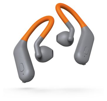 132648 Wear8500BT In-Ear Bluetooth Kopfhörer kabellos 6,5 h Laufzeit (Grau, Orange) 