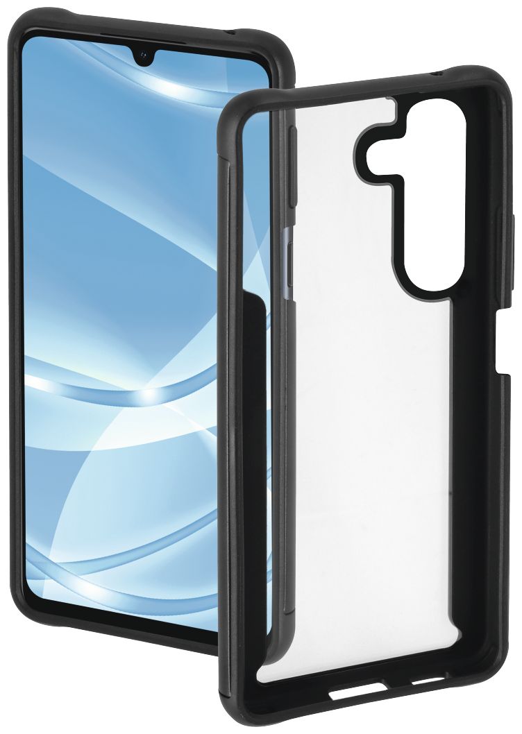 172400 Metallic Frame Cover für Samsung Galaxy A14 5G (Schwarz, Transparent) 