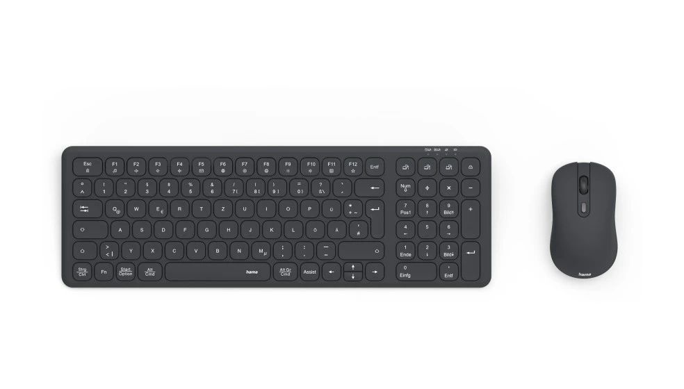 173006 WKM-300 Büro Tastatur RF Wireless + Bluetooth 2.4 GHz  (Schwarz) 
