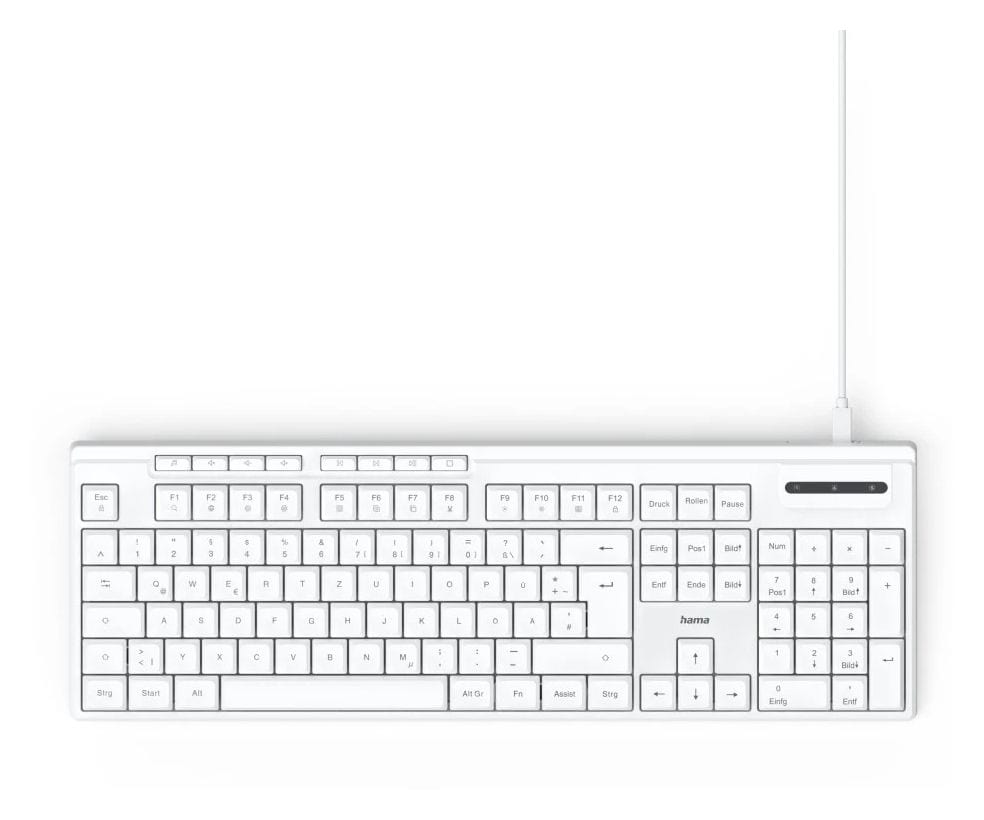 173053 CK-200 Heimbüro Tastatur USB  (Weiß) 
