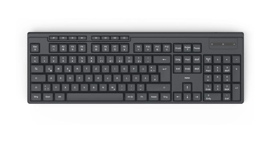 173055 WK-200 Heimbüro Tastatur RF Wireless 2.4 GHz  (Schwarz) 