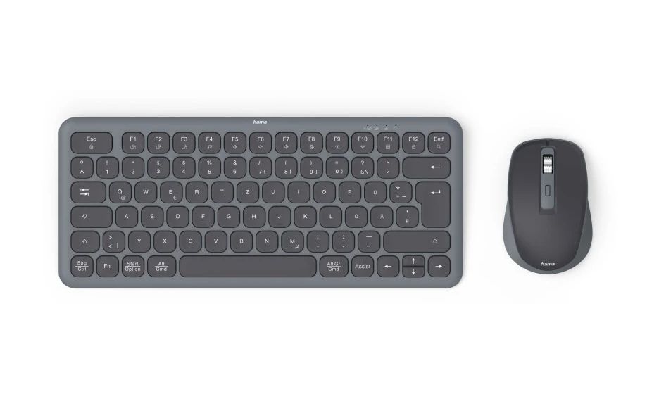 173061 WKM-500 Heimbüro Tastatur RF Wireless + Bluetooth 2.4 GHz  (Schwarz) 