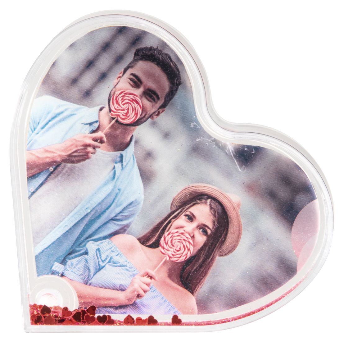 175817 Heart Einzelbilderrahmen 9,4 x 7,6 cm  (Rot/Transparent) 