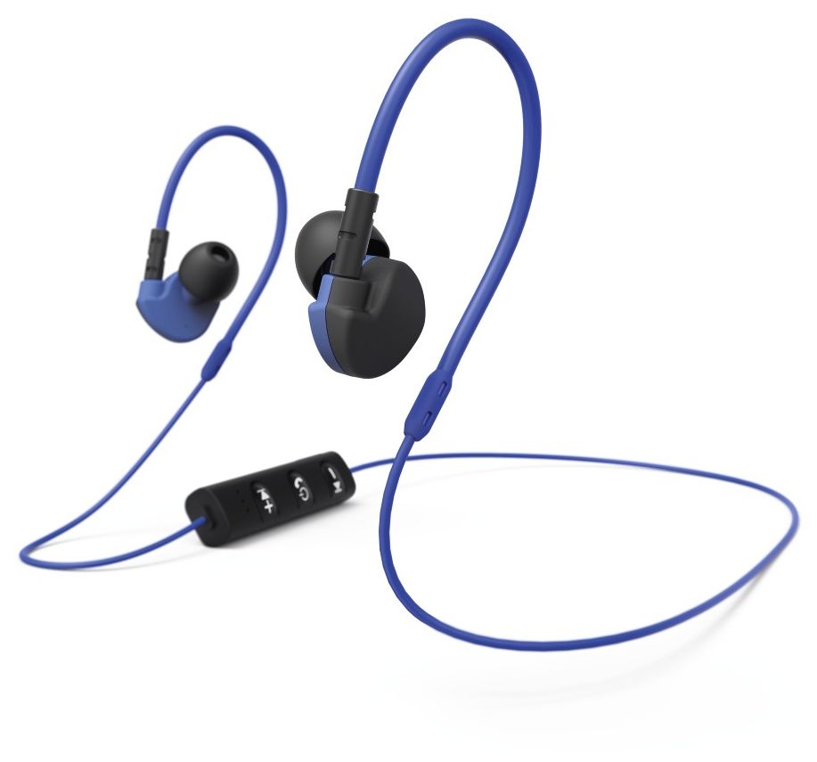 177078 Run BT In-Ear Bluetooth Kopfhörer kabellos (Schwarz, Blau) 