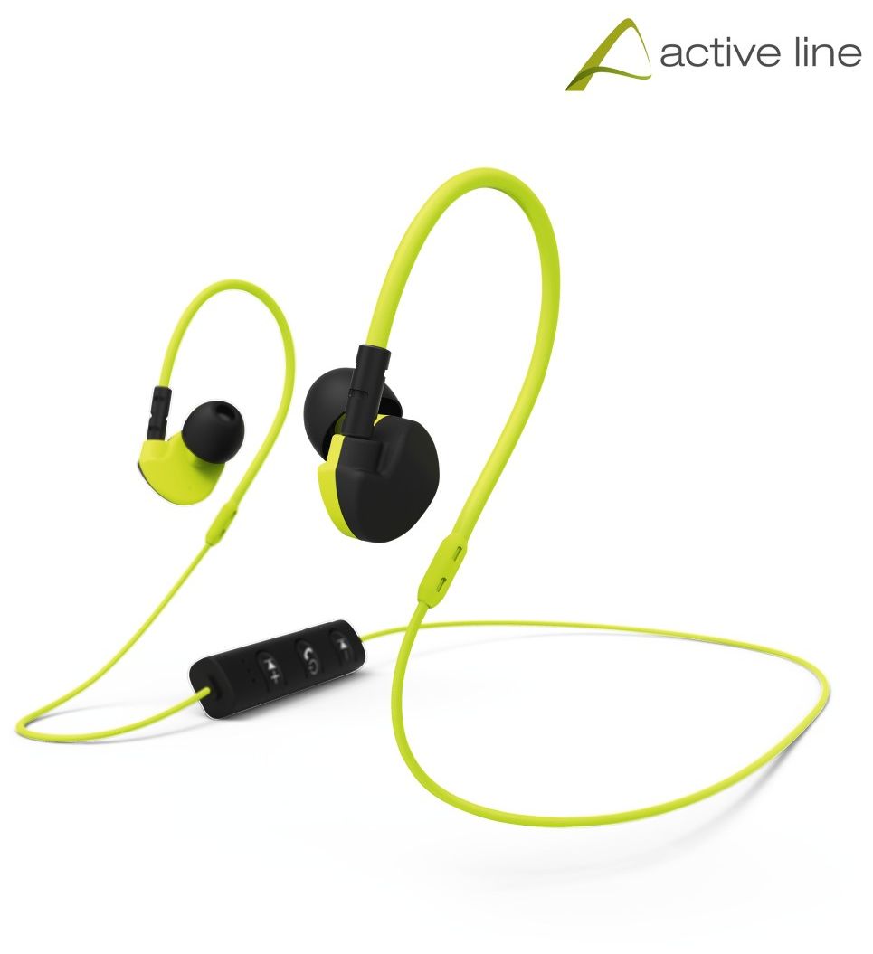 177095 Active BT Over Ear Bluetooth Kopfhörer kabellos 4 h Laufzeit (Schwarz, Gelb) 
