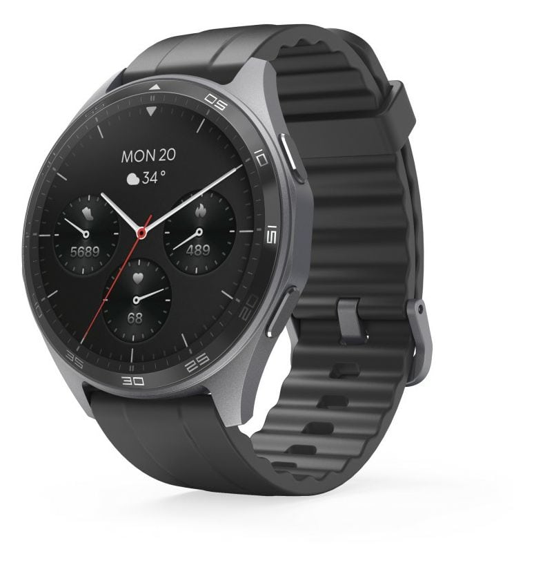 178618 7010 Smartwatch Rund  (Schwarz) 