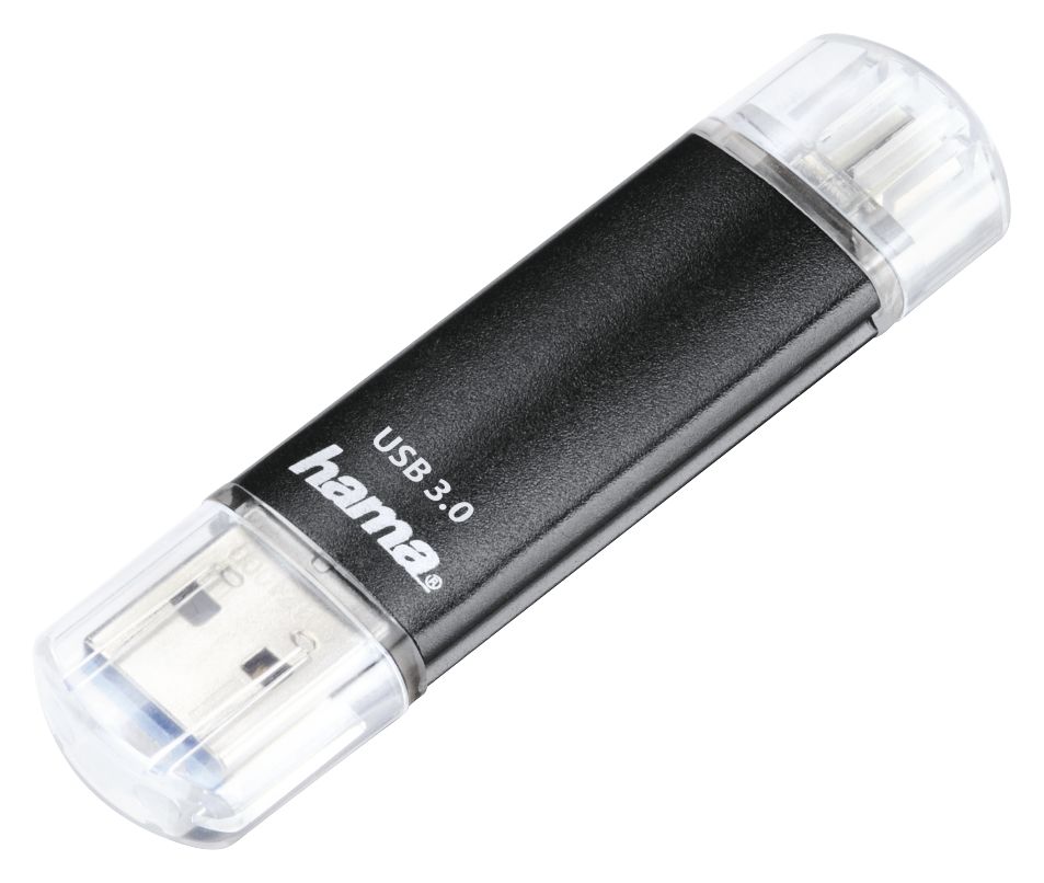 181071 Laeta Twin USB Type-A / Micro-USB Stick 256 GB  (Schwarz) 