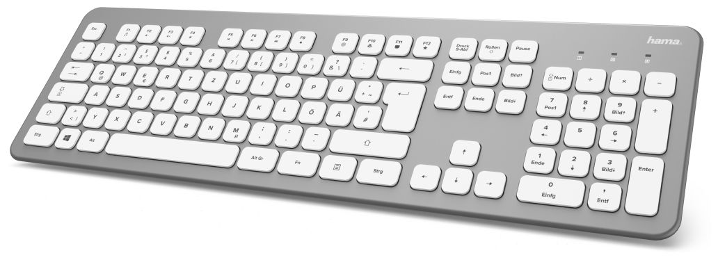 182610 KW-700 Büro Tastatur (Silber, Weiß) 