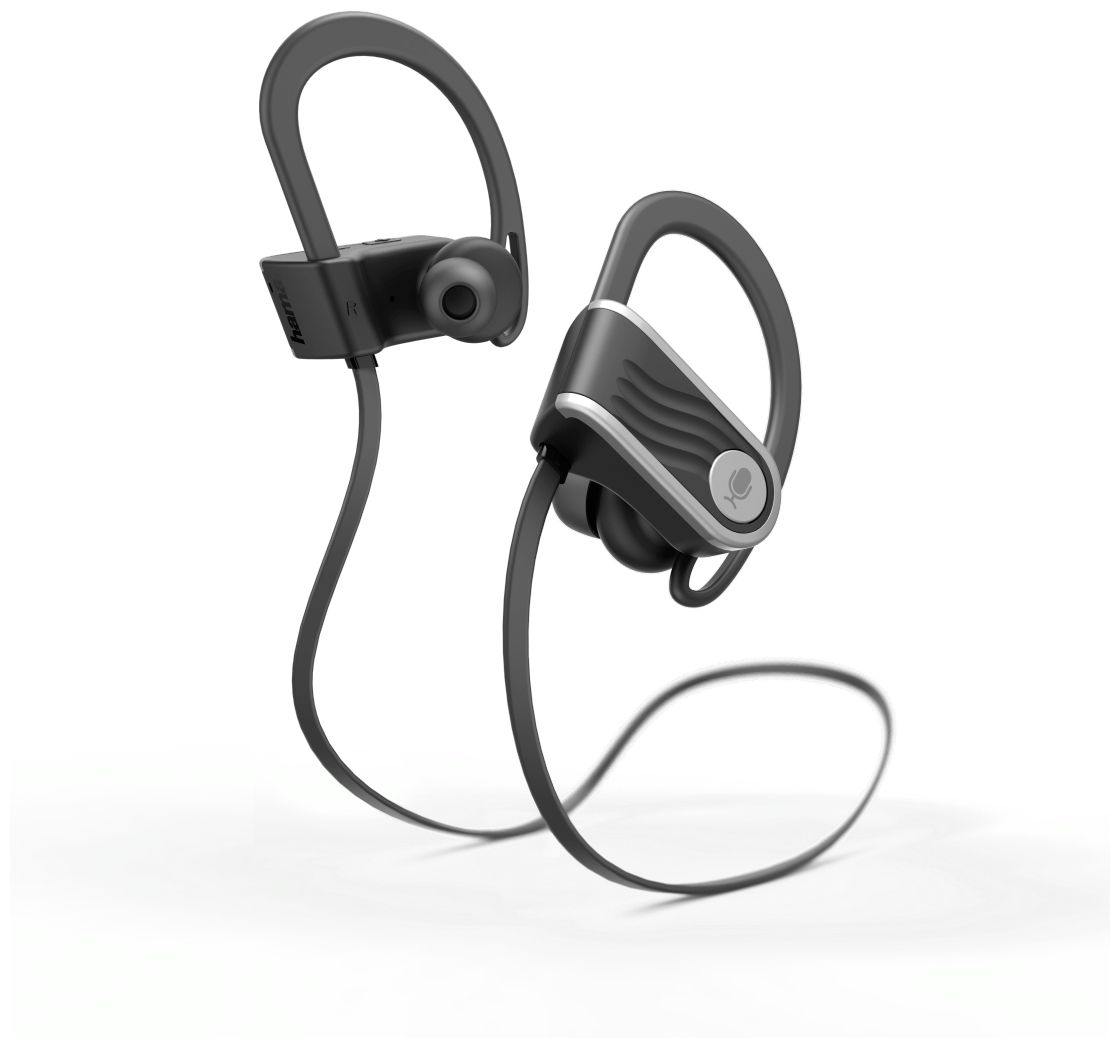 184053 Voice Sport In-Ear Bluetooth Kopfhörer kabellos (Schwarz, Silber) 