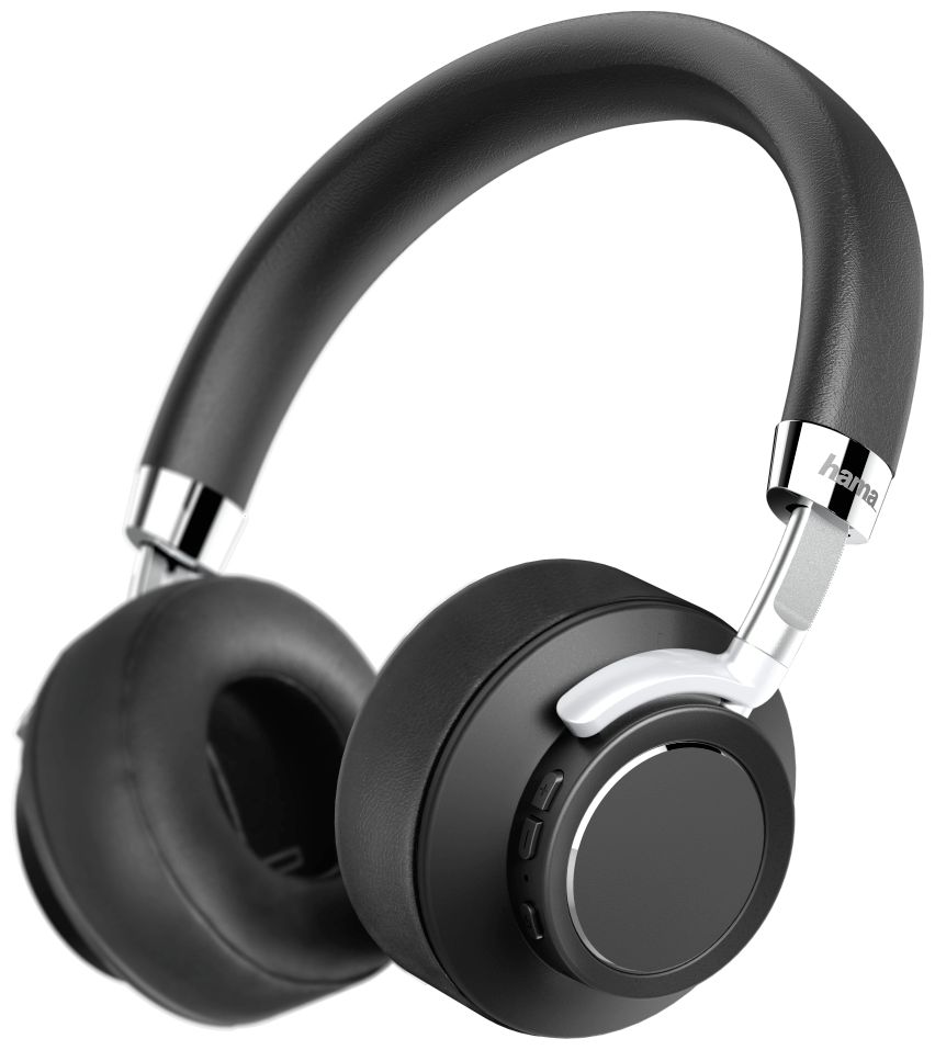 184054 Voice Ohraufliegender Bluetooth Kopfhörer kabellos (Schwarz, Silber) 