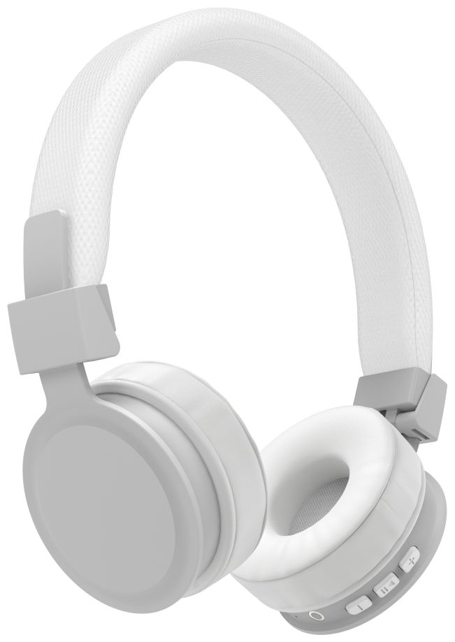 184085 Freedom Lit Ohraufliegender Bluetooth Kopfhörer kabellos 8 h Laufzeit (Grau, Weiß) 