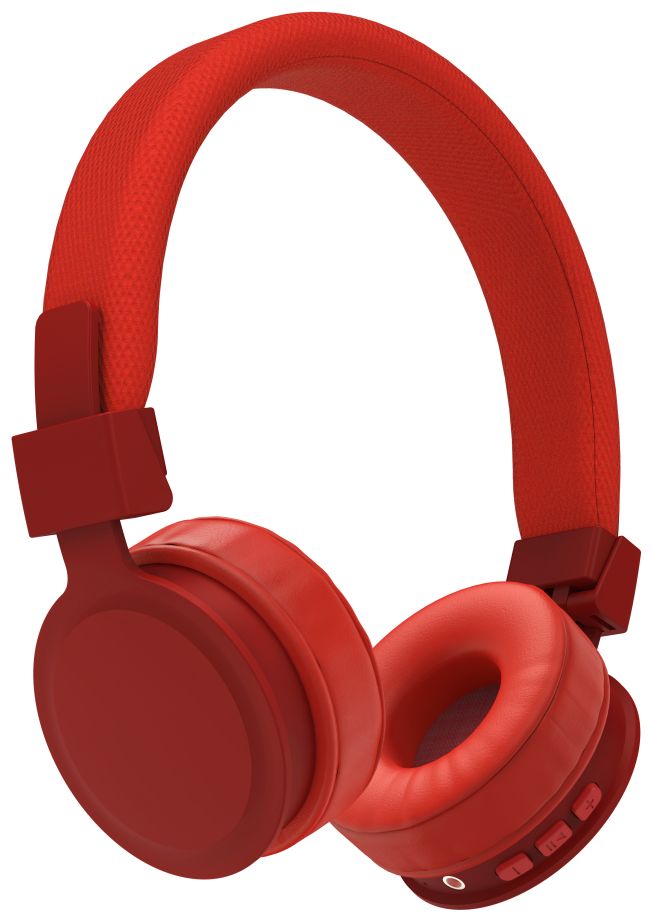 184087 Freedom Lit Ohraufliegender Bluetooth Kopfhörer kabellos 8 h Laufzeit (Rot) 