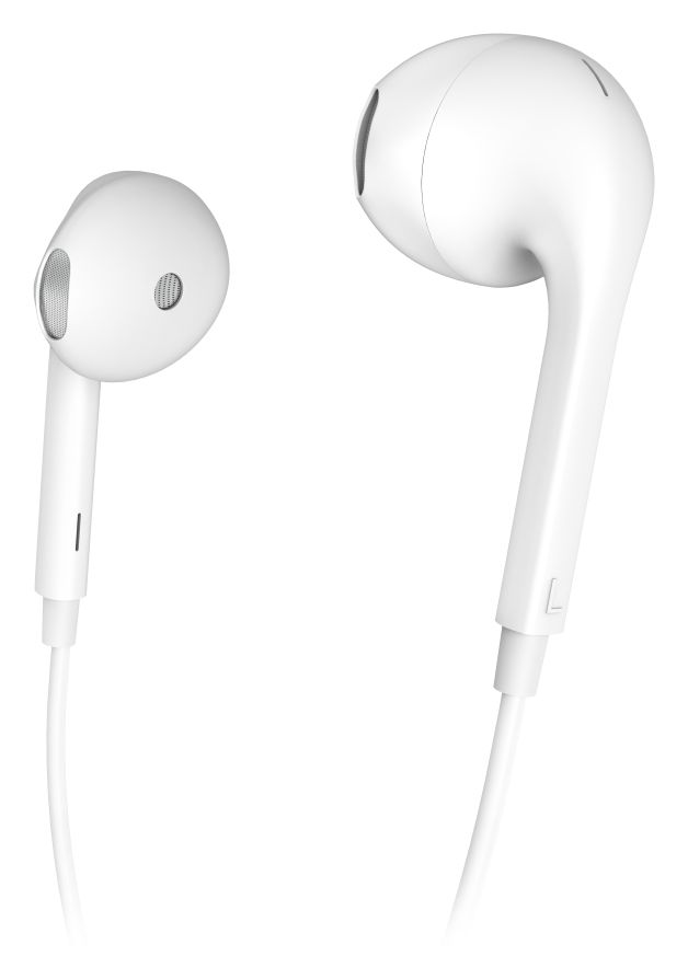 184156 Glow In-Ear Kopfhörer Kabelgebunden (Weiß) 