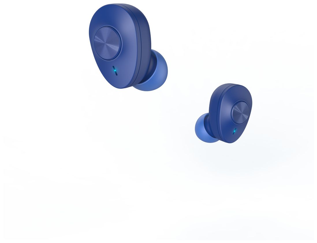 184163 Freedom Buddy In-Ear Bluetooth Kopfhörer Kabellos TWS 4 h Laufzeit (Blau) 
