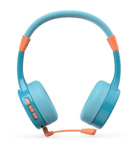 184182 Teens Guard II Ohraufliegender Bluetooth Kopfhörer kabellos 48 h Laufzeit (Blau, Orange) 