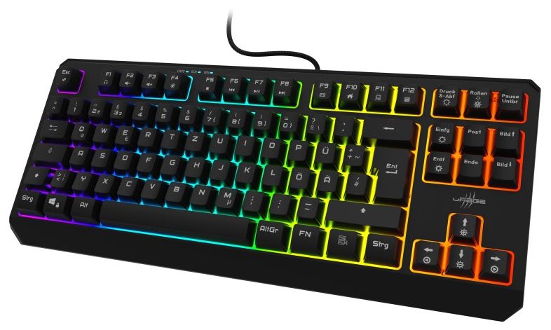186060 uRage Exodus 220TKL RGB-LED Gaming Tastatur (Schwarz) 