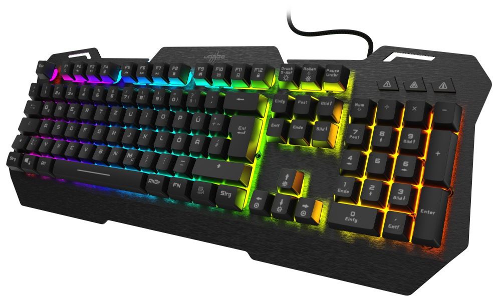 186070 uRage Exodus 450 Metal RGB-LED Gaming Tastatur (Schwarz) 
