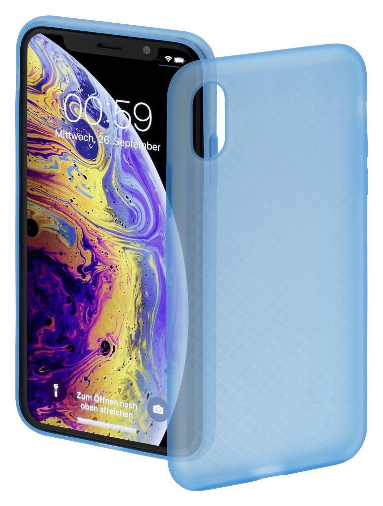 186105 Soft Touch Cover für Apple iPhone X/Xs (Blau) 