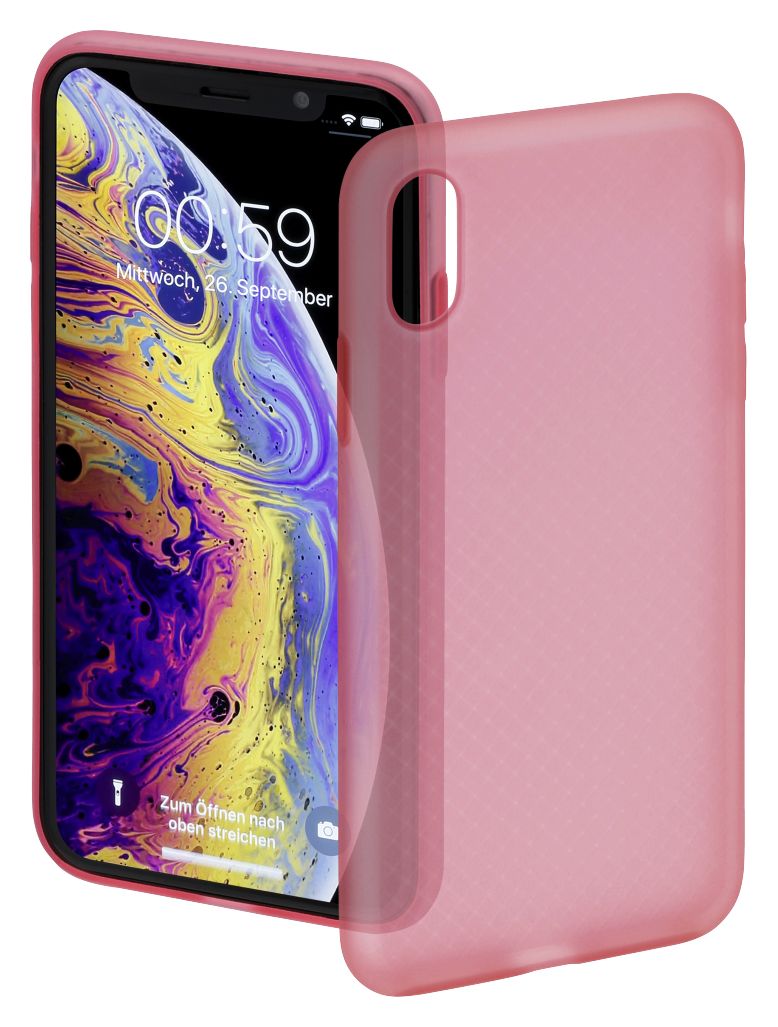 186106 Soft Touch Cover für Apple iPhone X/Xs (Pink) 