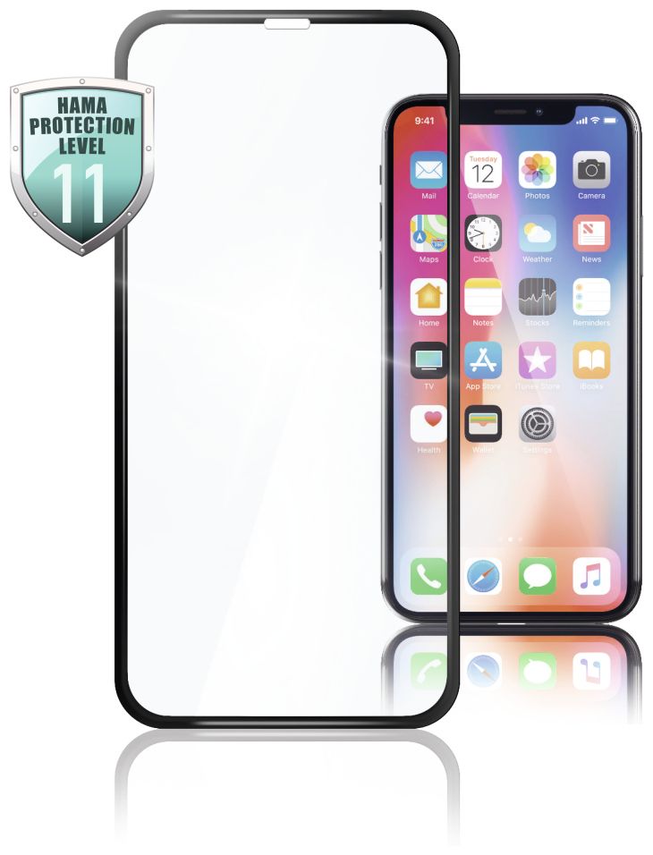 186257 Klare Bildschirmschutzfolie gehärtetes Glas 10H für  Apple iPhone XIR Kratzresistent, Schockresistent 