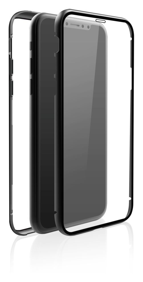 187008 360° Glass Cover für Apple iPhone 11R (Schwarz, Transparent) 