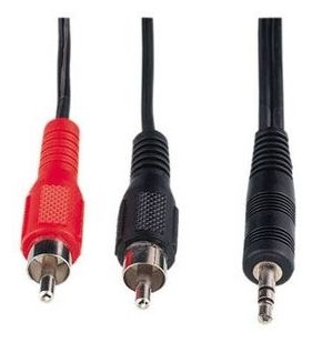 2 RCA Male Plugs - Stereo 3,5 mm Male Plug, 5 m 