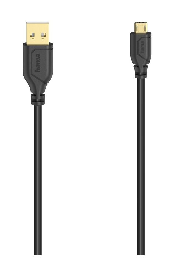 200610 Flexi-Slim 0,48 Gbit/s Stecker Micro-USB A auf USB A 0,75 m  (Schwarz) 