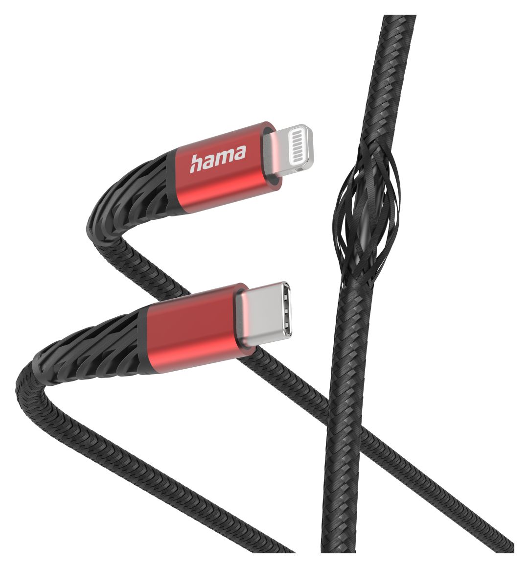 201541 Extreme Lightning auf USB C Männlich 1,5 m  (Schwarz, Rot) 