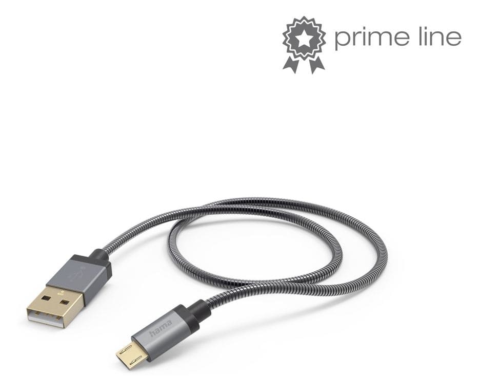 201549 Metall 0,48 Gbit/s Stecker USB A auf Micro-USB B 1,5 m  (Anthrazit) 