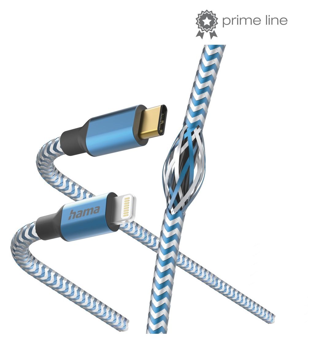 201561 Reflective Lightning auf USB C Männlich 1,5 m  (Blau) 