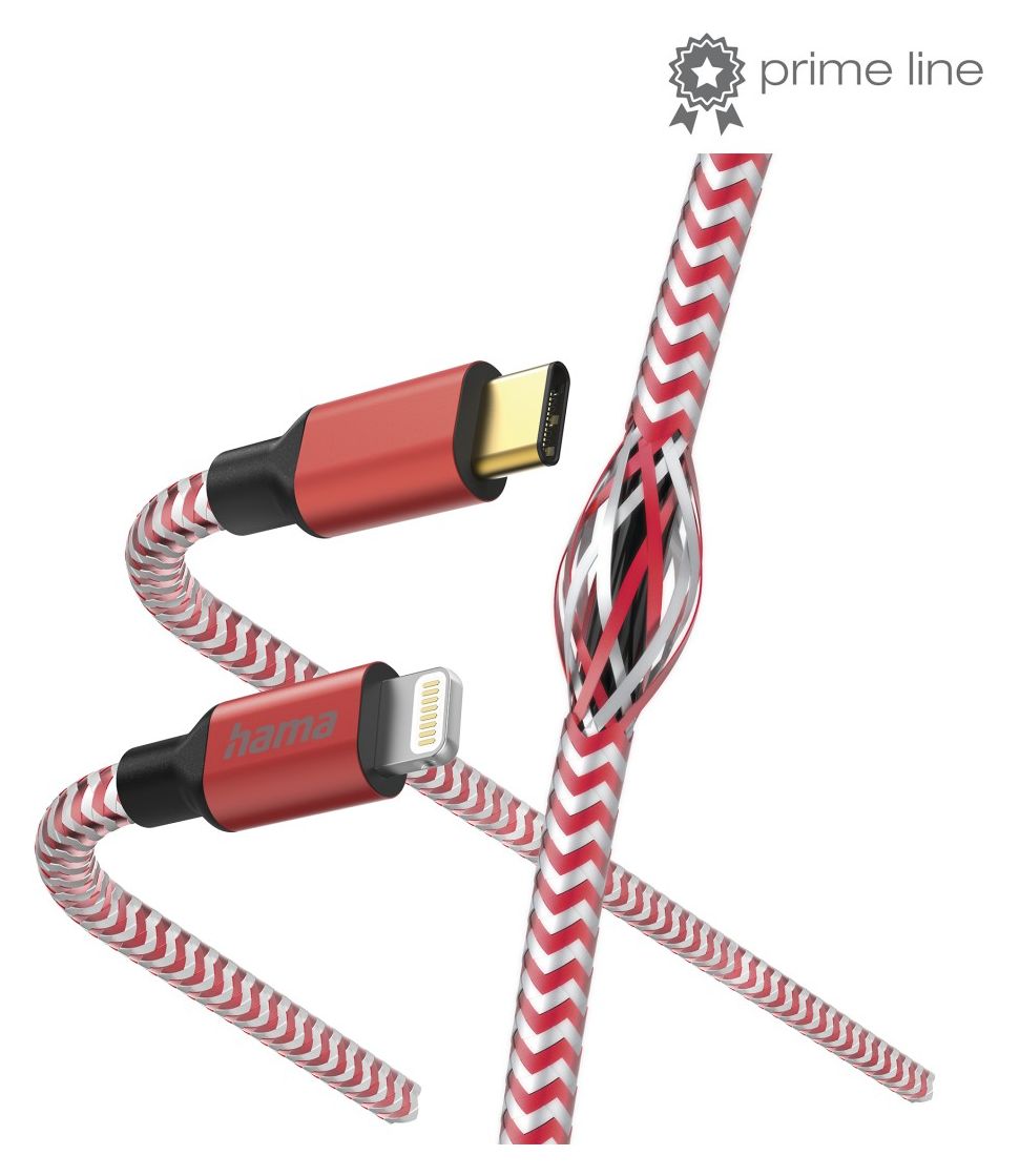 201562 Reflective Lightning auf USB C Männlich 1,5 m  (Rot) 