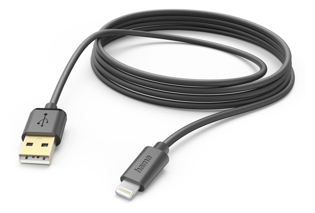 201582 Lightning auf USB A Männlich 3 m  (Schwarz) 