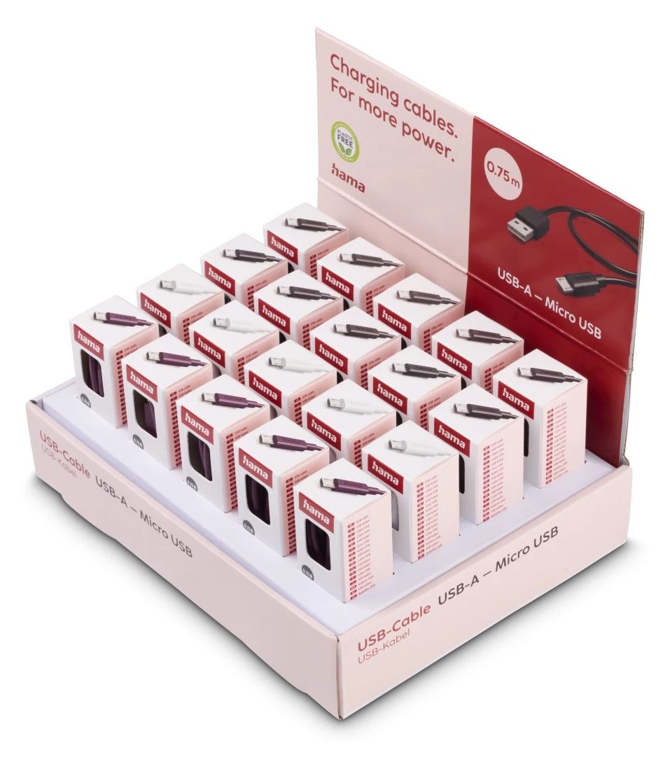 201729 0,48 Gbit/s Micro-USB B auf USB A Weiblich 0,75 m  (Schwarz, Weiß) 