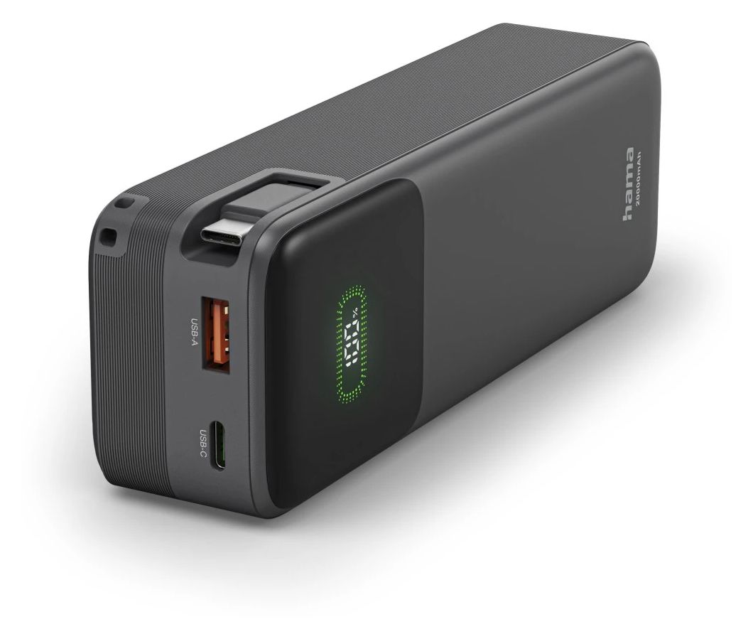 201785 Roll Up 20 20000 mAh Powerbank USB Typ-C  (Anthrazit) 