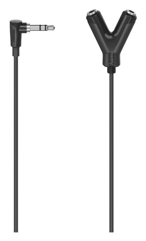 205190 Audio-Adapter Stecker 3,5 mm Klinke auf 2x 3,5 mm Klinke Buchse 0,2 m  (Schwarz) 