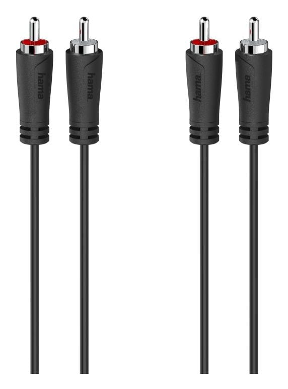 205257 Audio-Kabel Stecker 2x Cinch auf 2x Cinch 1,5 m  (Schwarz) 